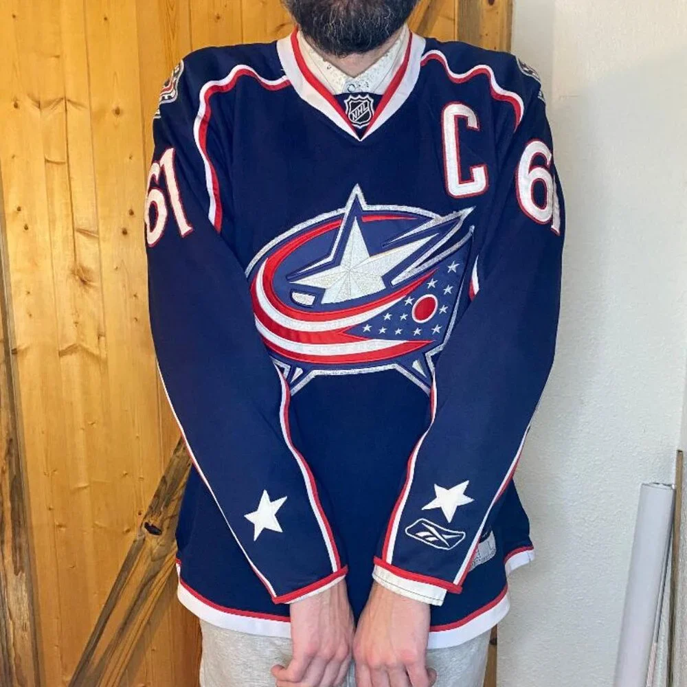 Reebok Premier Rick Nash Columbus Blue Jackets NHL Hockey Jersey - Picture 2 of 14